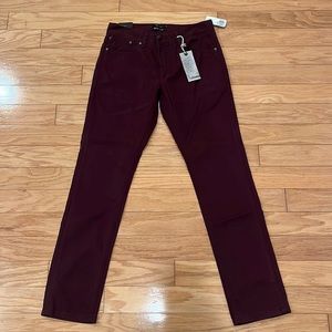 Burgundy 21 Men skinny jeans